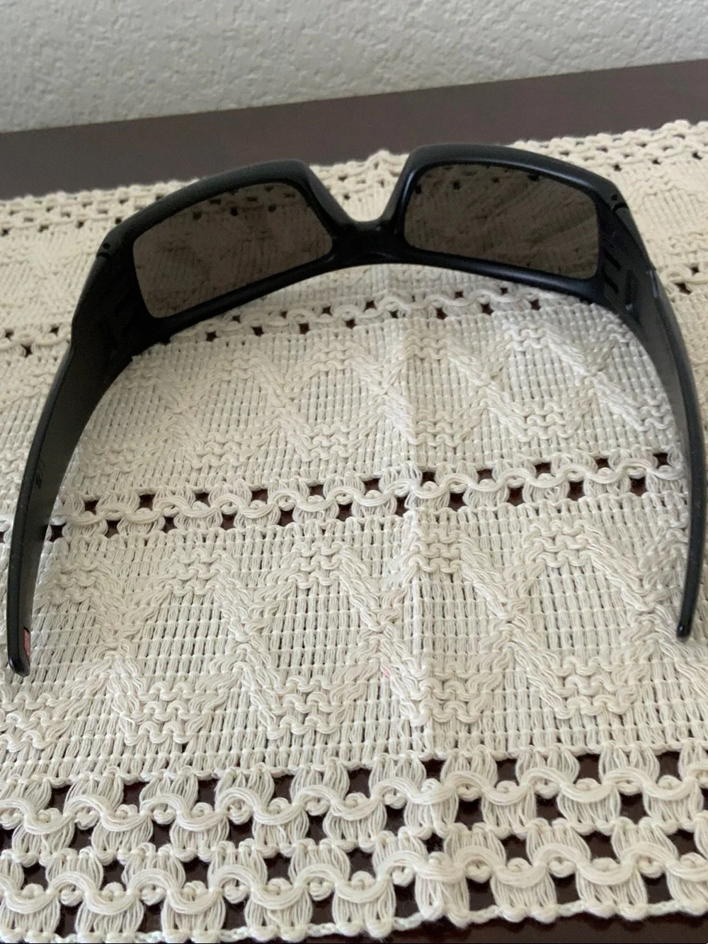 Oakley Matte Black Polarized Wrap Sunglasses
